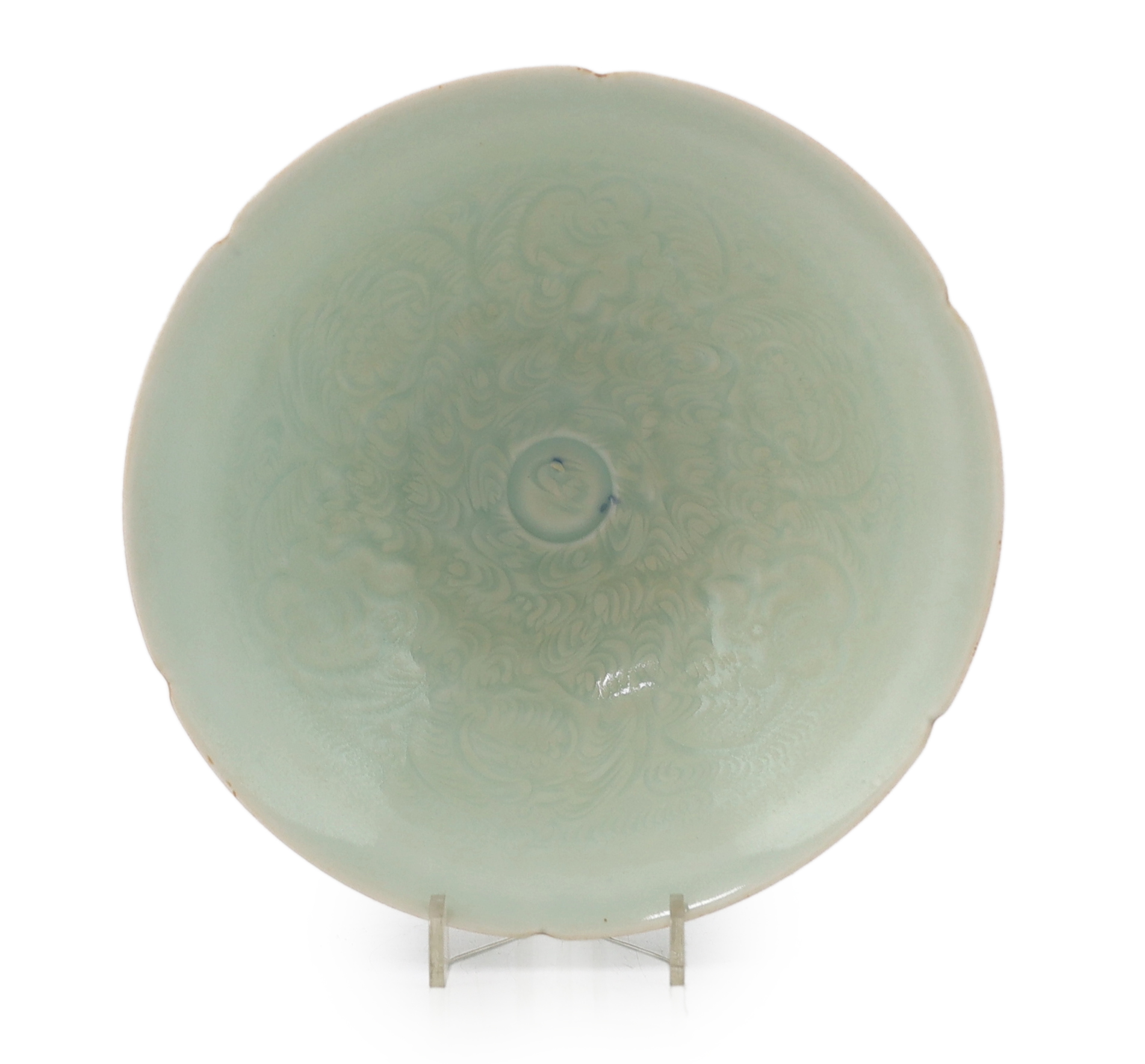 A Chinese Qingbai style pale celadon glazed bowl